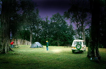 Camping público en el Parque Nacional del Monte Kenya. Javier Yanes/Kenyalogy.com